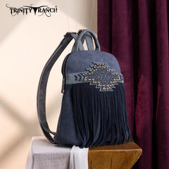 Trinity Ranch Aztec Tooled Fringe Concealed Carry Backpack