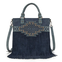 Trinity Ranch Aztec Tooled Fringe Concealed Carry Tote