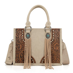 Montana West Tooled Concho Concealed Carry Tote Bag