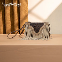 Trinity Ranch Floral Tooled Crossbody Purse