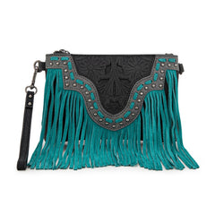 Trinity Ranch Floral Tooled Crossbody Purse