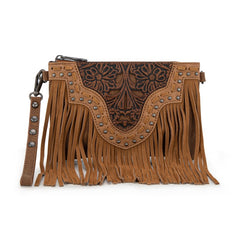 Trinity Ranch Floral Tooled Crossbody Purse