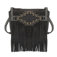 Trinity Ranch Aztec Tooled Fringe Crossbody