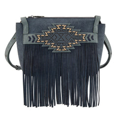 Trinity Ranch Aztec Tooled Fringe Crossbody