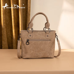 Montana West Embossed Collection Tote Bag Set