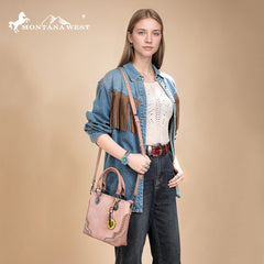 Montana West Embossed Collection Tote Bag Set