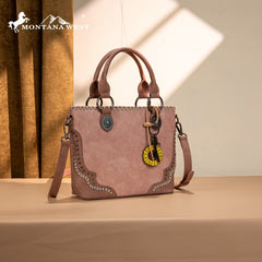 Montana West Embossed Collection Tote Bag Set