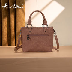 Montana West Embossed Collection Tote Bag Set