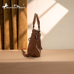 Montana West Embossed Collection Tote Bag Set