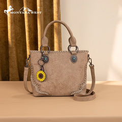 Montana West Embossed Collection Tote Bag Set