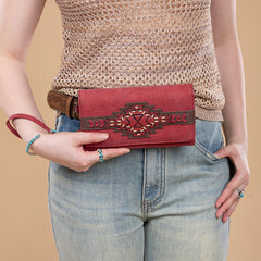 Trinity Ranch Aztec Tooled Fringe Concealed Carry Tote Set