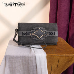 Trinity Ranch Aztec Tooled Fringe Concealed Carry Tote Set