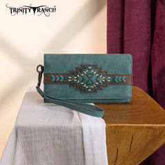 Trinity Ranch Aztec Tooled Fringe Concealed Carry Tote Set