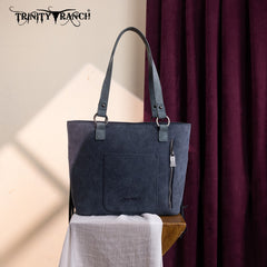 Trinity Ranch Aztec Tooled Fringe Concealed Carry Tote Set