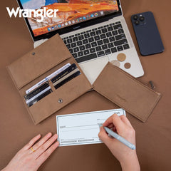 Wrangler Long Wallet with Detachable Zipper Pocket