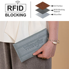 Wrangler Long Wallet with Detachable Zipper Pocket