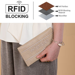 Wrangler Long Wallet with Detachable Zipper Pocket