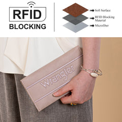 Wrangler Long Wallet with Detachable Zipper Pocket