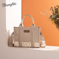 Wrangler Concealed Carry Leopard/Crocodile/Cow Pattern Tote/Crossbody Bag
