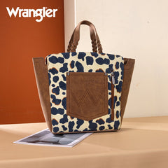 Wrangler Cow Print Concealed Carry Tote Bag