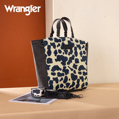 Wrangler Cow Print Concealed Carry Tote Bag