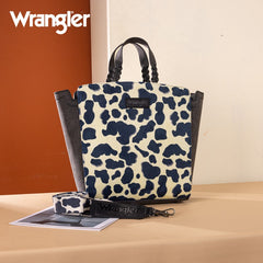 Wrangler Cow Print Concealed Carry Tote Bag
