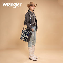 Wrangler Cow Print Concealed Carry Tote Bag