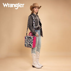 Wrangler Cow Print Concealed Carry Tote Bag