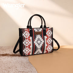 Wrangler Sherpa Aztec Canvas Concealed Tote Bag