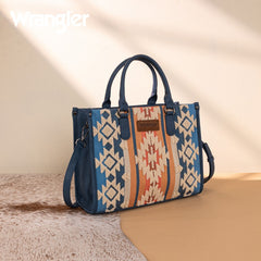 Wrangler Sherpa Aztec Canvas Concealed Tote Bag