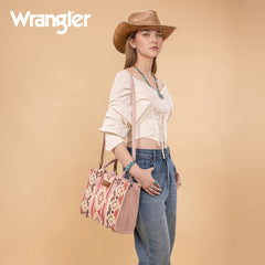 Wrangler Sherpa Aztec Canvas Concealed Tote Bag