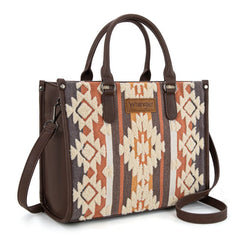 Wrangler Sherpa Aztec Canvas Concealed Tote Bag