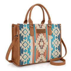 Wrangler Sherpa Aztec Canvas Concealed Tote Bag