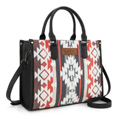 Wrangler Sherpa Aztec Canvas Concealed Tote Bag