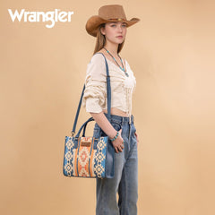Wrangler Sherpa Aztec Canvas Concealed Tote Bag
