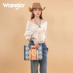 Wrangler Sherpa Aztec Canvas Concealed Tote Bag
