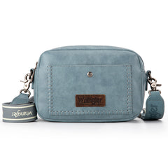 Wrangler Dual Zipper Stitch Crossbody Bag