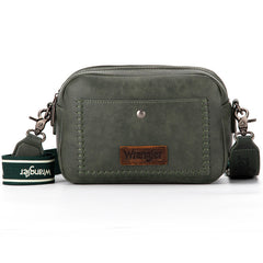 Wrangler Dual Zipper Stitch Crossbody Bag