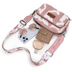 Wrangler Cow Print Crossbody Bag