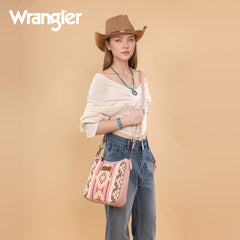 Wrangler Sherpa Aztec Canvas Crossbody