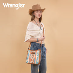 Wrangler Sherpa Aztec Canvas Crossbody
