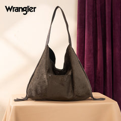 Wrangler Fringe Floral Tooled Hobo Bag