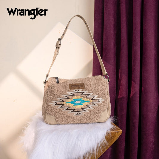 Wrangler Sherpa Aztec Sherpa Hobo Bag