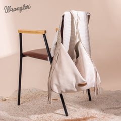Wrangler Fringe Floral Tooled Hobo Bag