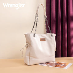 Wrangler Cow Print Chain Tote With Wallet Set