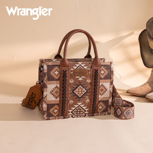 Wrangler Aztec Pattern Dual Sided Print Tote Bag