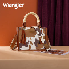 Wrangler CowPrint Rope Handle Tote Bag