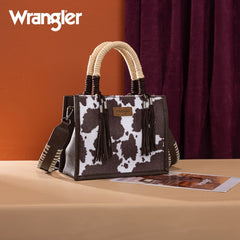Wrangler CowPrint Rope Handle Tote Bag