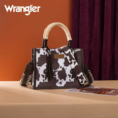 Wrangler CowPrint Rope Handle Tote Bag