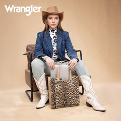 Wrangler Western All-over Leopard Print Tote Bag
